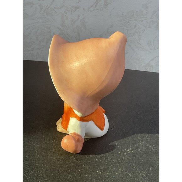 Vintage Homco Sitting Elf Figurine With Orange Hat & Outfit 5213 Collectible Cer - Picture 4 of 6